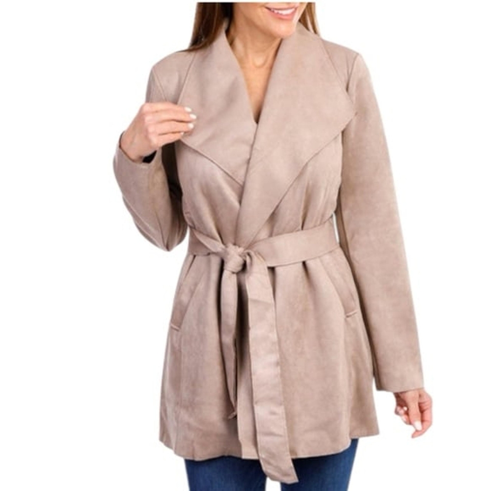 Women's Tan Belted Jacket